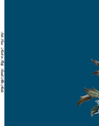 Turquoise-blue silk satin panel with open background space and part of the floral design visible along the edge.