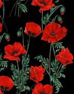 Red Poppy Italian Mulberry Silk Satin Fabric